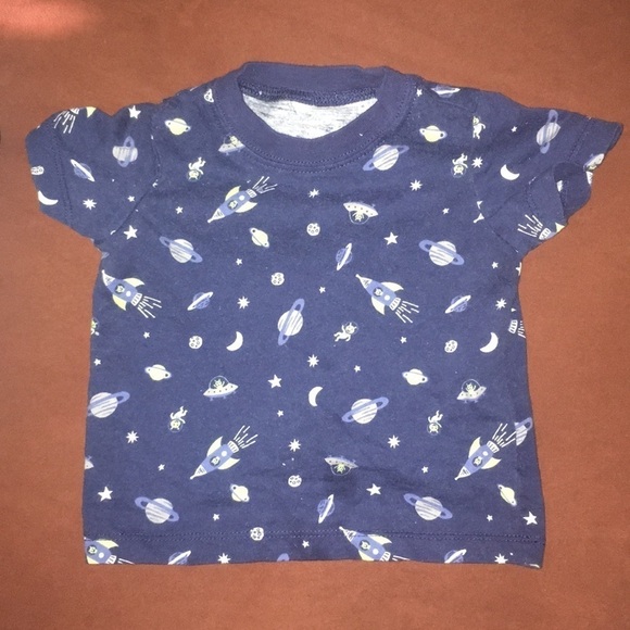 Bundle 2 putter space short Sleeve T-shirt bundle 9 months baby boy - Picture 3 of 4